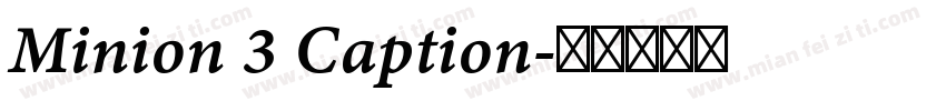 Minion 3 Caption字体转换